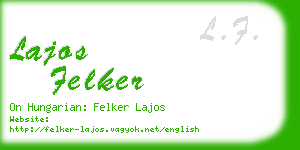 lajos felker business card